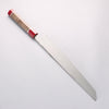 Sakai Takayuki Ginryu Honyaki Swedish Steel Mirrored Finish Sakimaru Yanagiba 300mm Stabilized wood Handle with Sheath - Seisuke Knife - Slide 2
