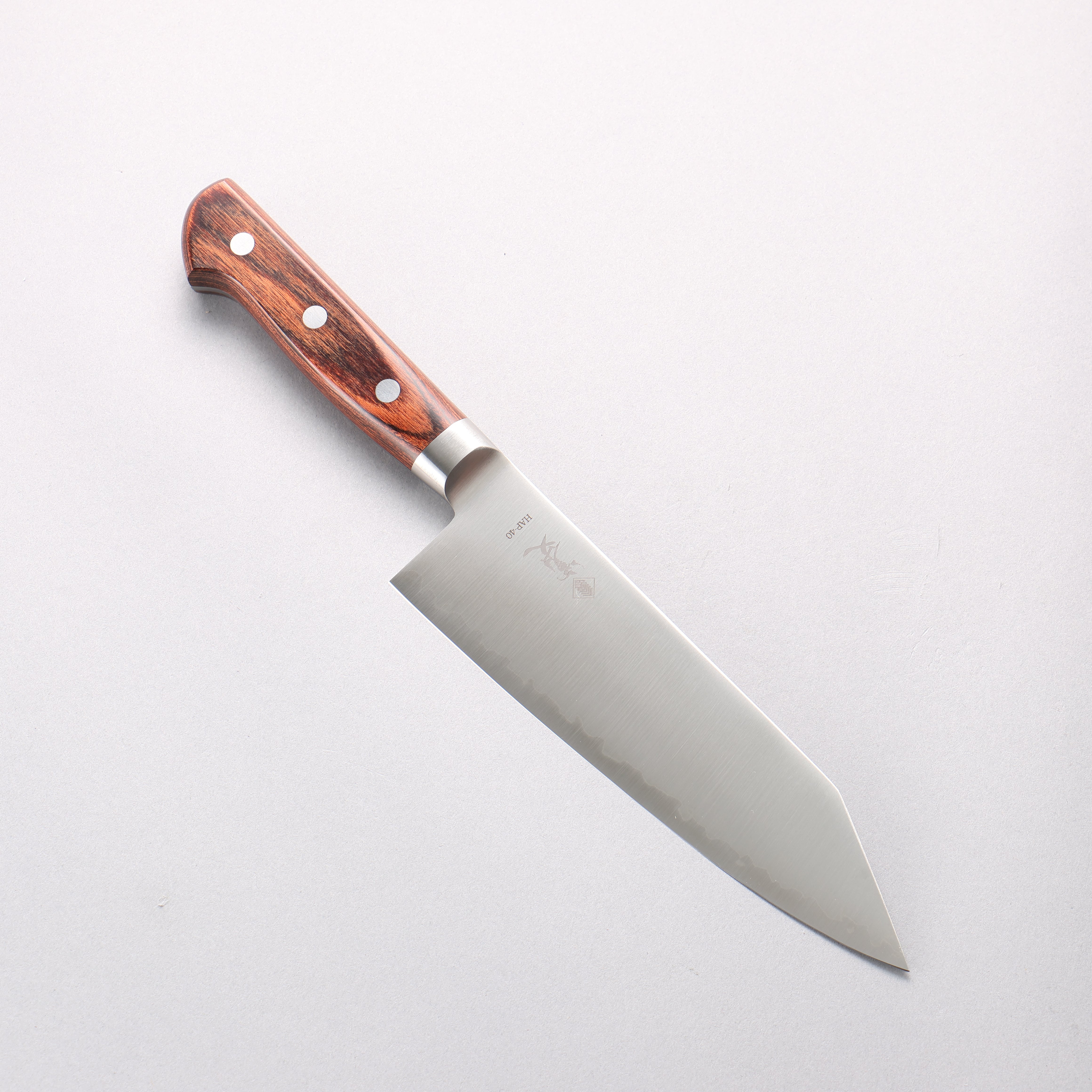 Kanjyo HAP40 Kiritsuke Santoku 180mm Mahogany Handle - Seisuke Knife