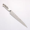 Takeshi Saji SG2 Black Damascus Sujihiki 240mm White Deer Horn Handle - Seisuke Knife - Slide 1