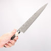Takeshi Saji SG2 Black Damascus Sujihiki 240mm White Deer Horn Handle - Seisuke Knife - Slide 4