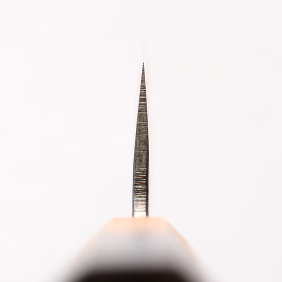 Sakai Takayuki Homura Guren Blue Steel No.2 Kurouchi Hammered Nakiri 180mm with Burnt Oak Handle - Seisuke Knife