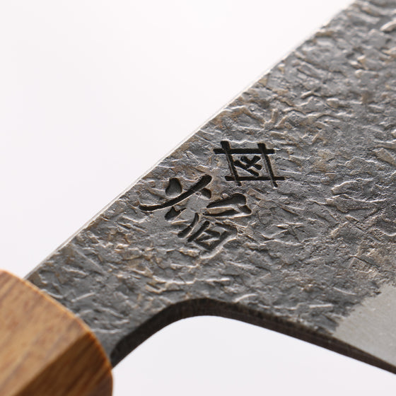 Sakai Takayuki Homura Guren Blue Steel No.2 Kurouchi Hammered Gyuto 225mm with Burnt Oak Handle - Seisuke Knife