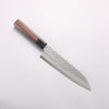 Seisuke VG10 Hammered Damascus Santoku 180mm Rosewood (Ferrule: Black Pakka Wood) Handle - Seisuke Knife - Slide 1