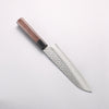 Seisuke VG10 Hammered Damascus Santoku 180mm Rosewood (Ferrule: Black Pakka Wood) Handle - Seisuke Knife - Slide 2