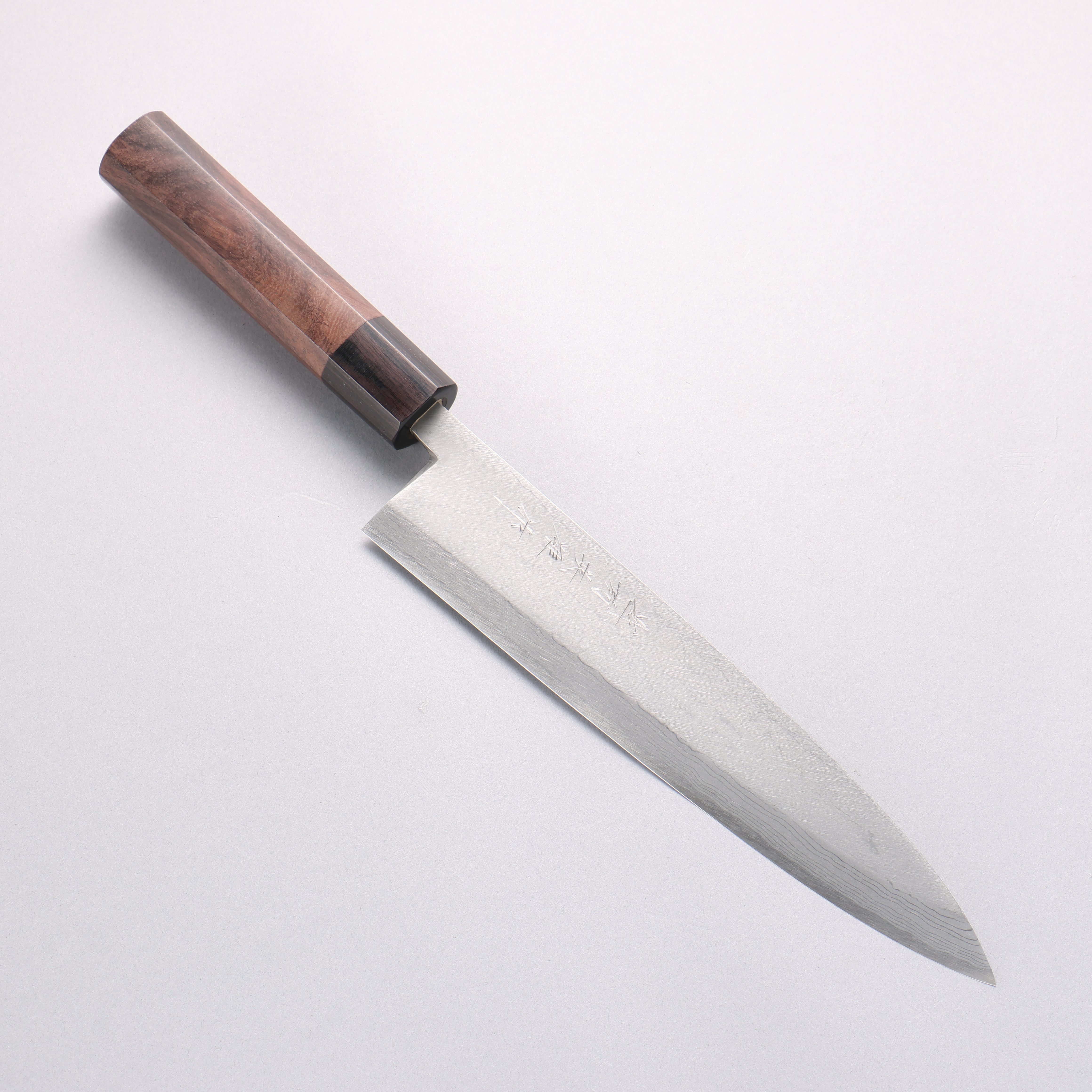 Hideo Kitaoka White Steel No.2 Damascus Mioroshi Deba240mm Shitan Handle - Seisuke Knife