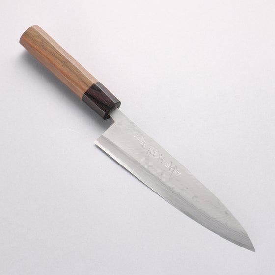 Hideo Kitaoka White Steel No.2 Damascus Mioroshi Deba210mm Shitan Handle - Seisuke Knife