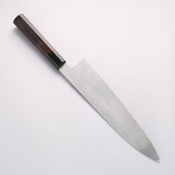 Jikko Honyaki White Steel No.3 Kasumitogi Gyuto 240mm Ebony Wood Handle - Seisuke Knife