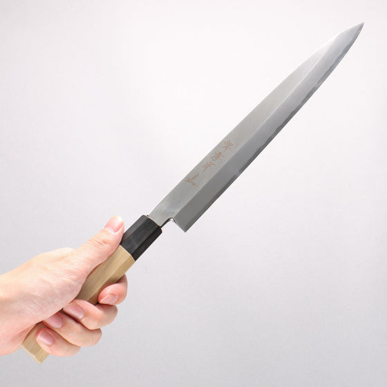 Sakai Takayuki Chef Series Silver Steel No.3 Yanagiba Magnolia Handle - Seisuke Knife