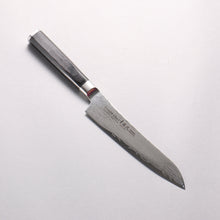  Sakai Takayuki Seigaiha (Blue Ocean Wave) Böhler SP Steel 45 Layer Damascus Migaki Finished Petty-Utility 150mm Black Pakka wood Handle - Seisuke Knife