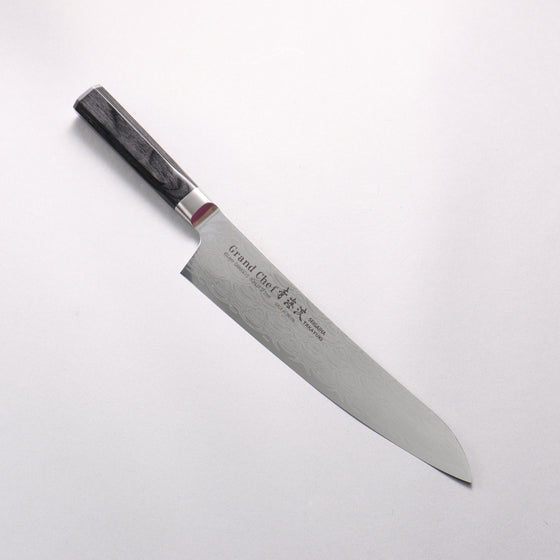 Sakai Takayuki Seigaiha (Blue Ocean Wave) Böhler SP Steel 45 Layer Damascus Migaki Finished Gyuto 240mm Black Pakka wood Handle - Seisuke Knife