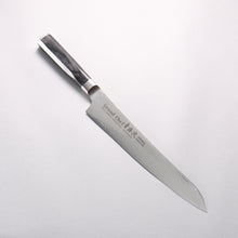  Sakai Takayuki Seigaiha (Blue Ocean Wave) Böhler SP Steel 45 Layer Damascus Migaki Finished Sujihiki 240mm Black Pakka wood Handle - Seisuke Knife