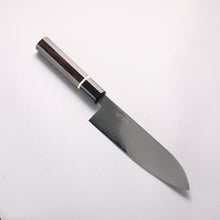  Seisuke VG10 33 Layer Damascus Santoku 180mm Ebony Wood(With White Ring) Handle - Seisuke Knife