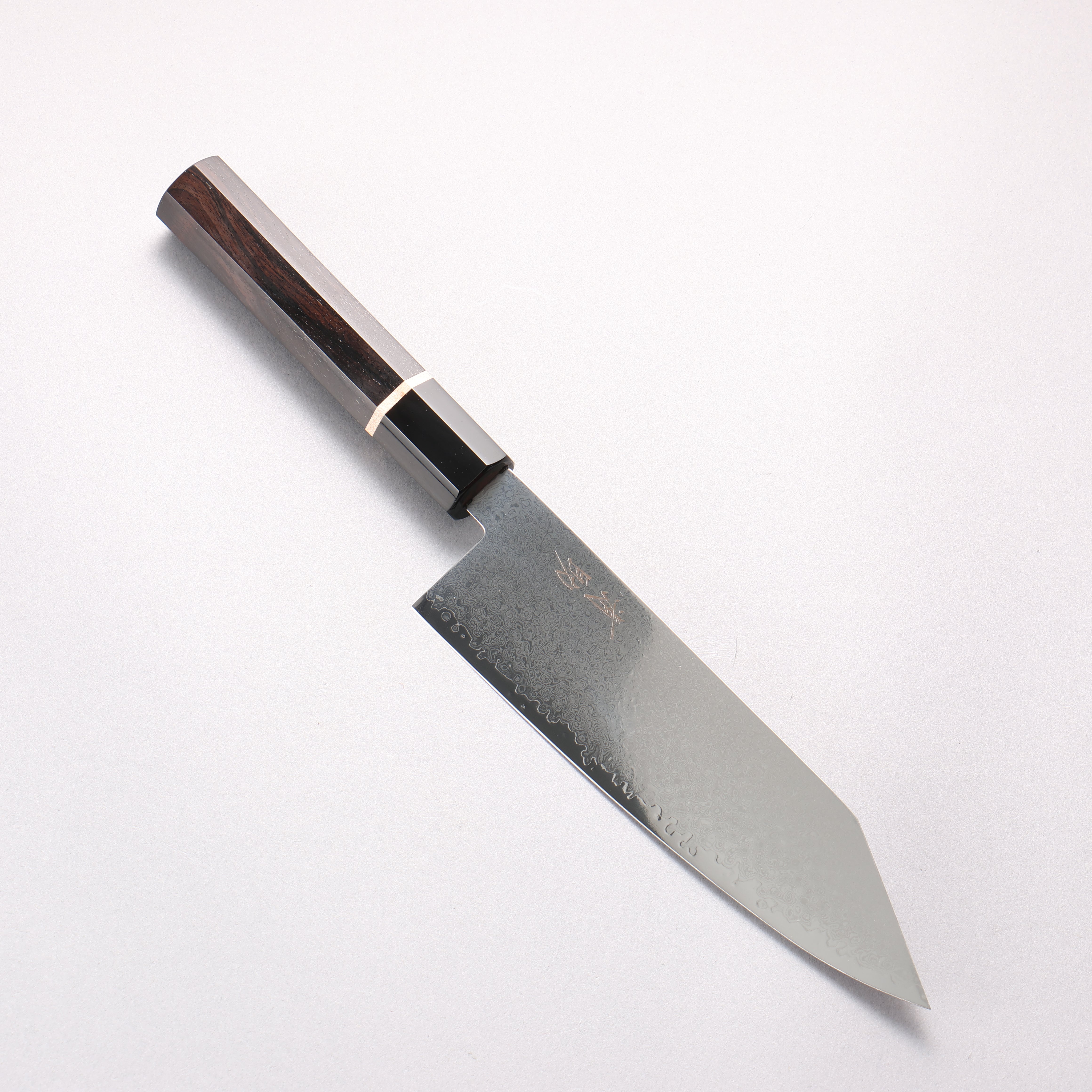 Seisuke VG10 33 Layer Damascus Bunka 180mm Ebony Wood & White Ring Handle - Seisuke Knife