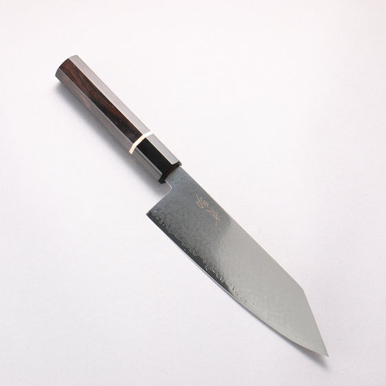Seisuke VG10 33 Layer Damascus Bunka 180mm Ebony Wood(With White Ring) Handle - Seisuke Knife