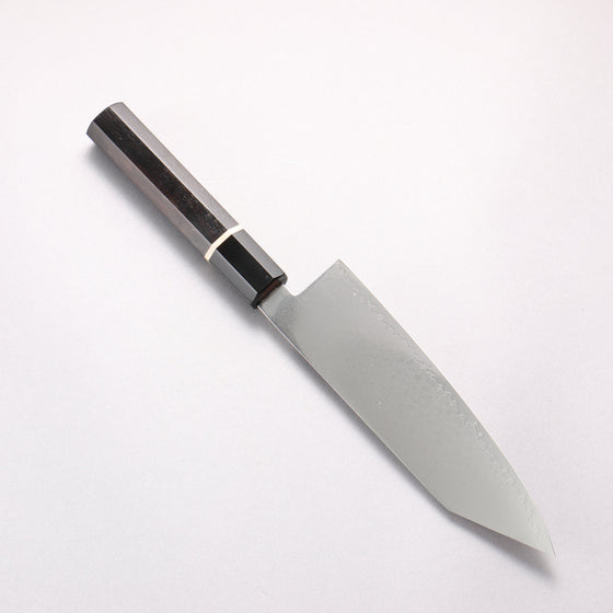 Seisuke VG10 33 Layer Damascus Bunka 180mm Ebony Wood(With White Ring) Handle - Seisuke Knife