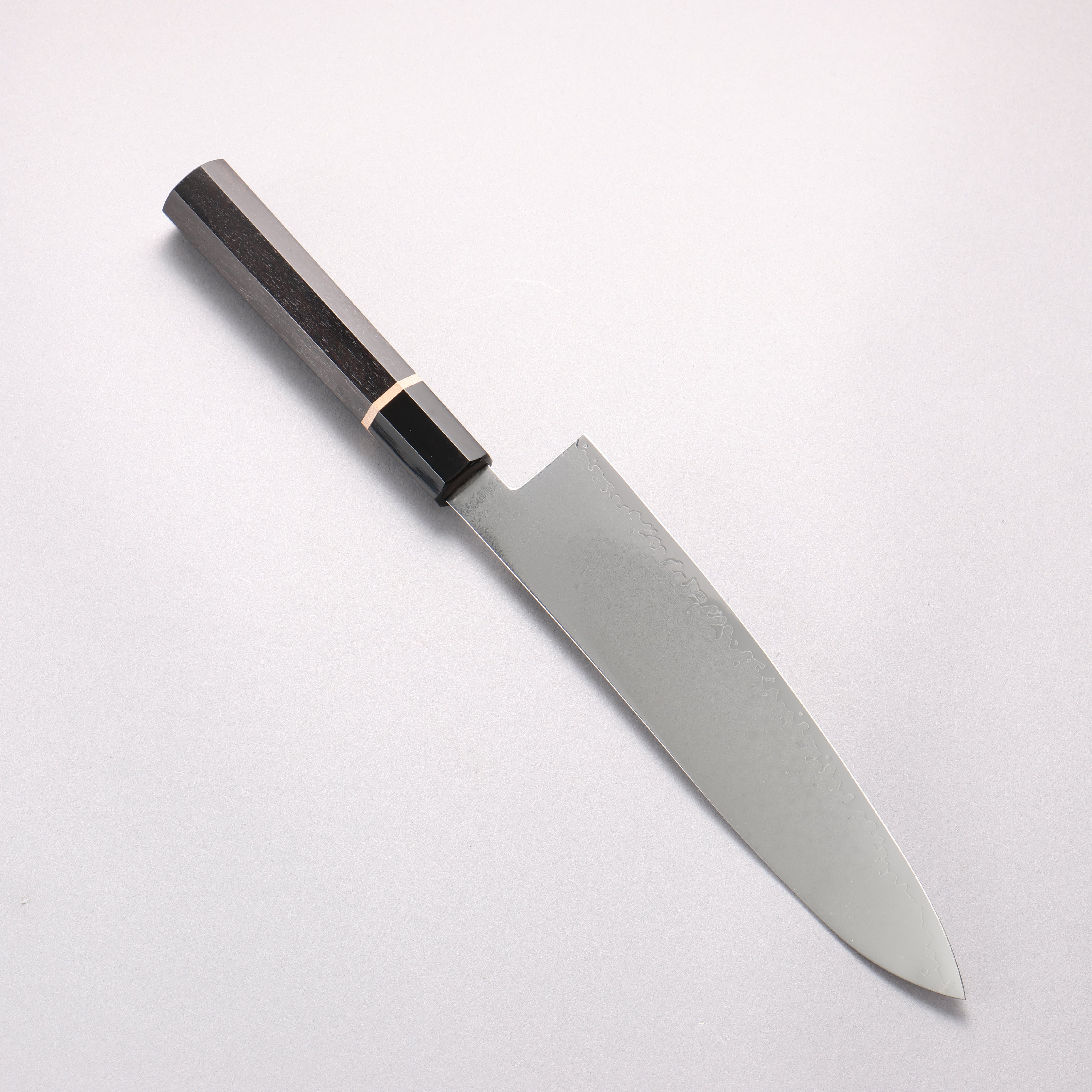 Seisuke VG10 33 Layer Damascus Gyuto 210mm Ebony Wood & White Ring Handle - Seisuke Knife
