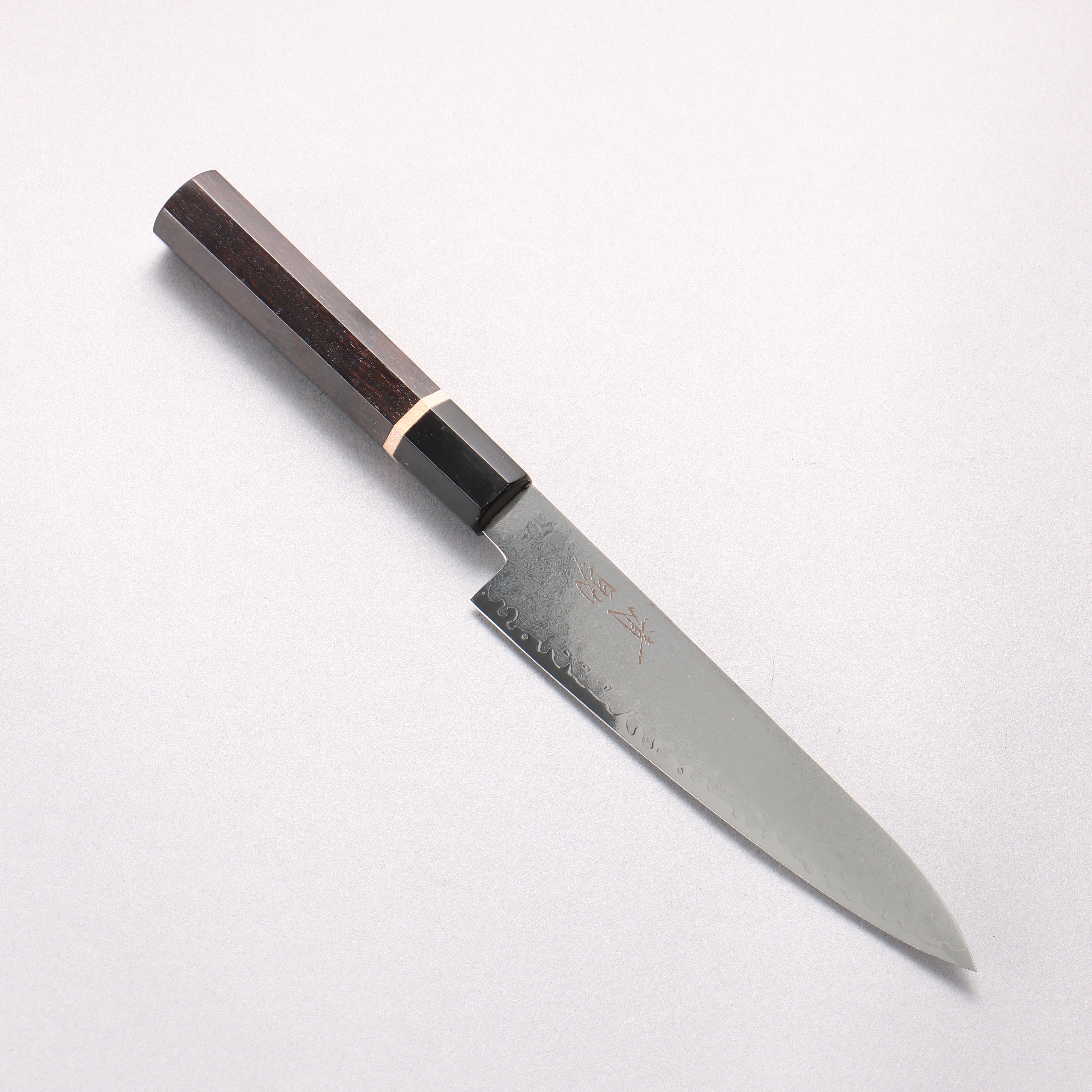 Seisuke VG10 33 Layer Damascus Petty-Utility 150mm Ebony Wood & White Ring Handle - Seisuke Knife