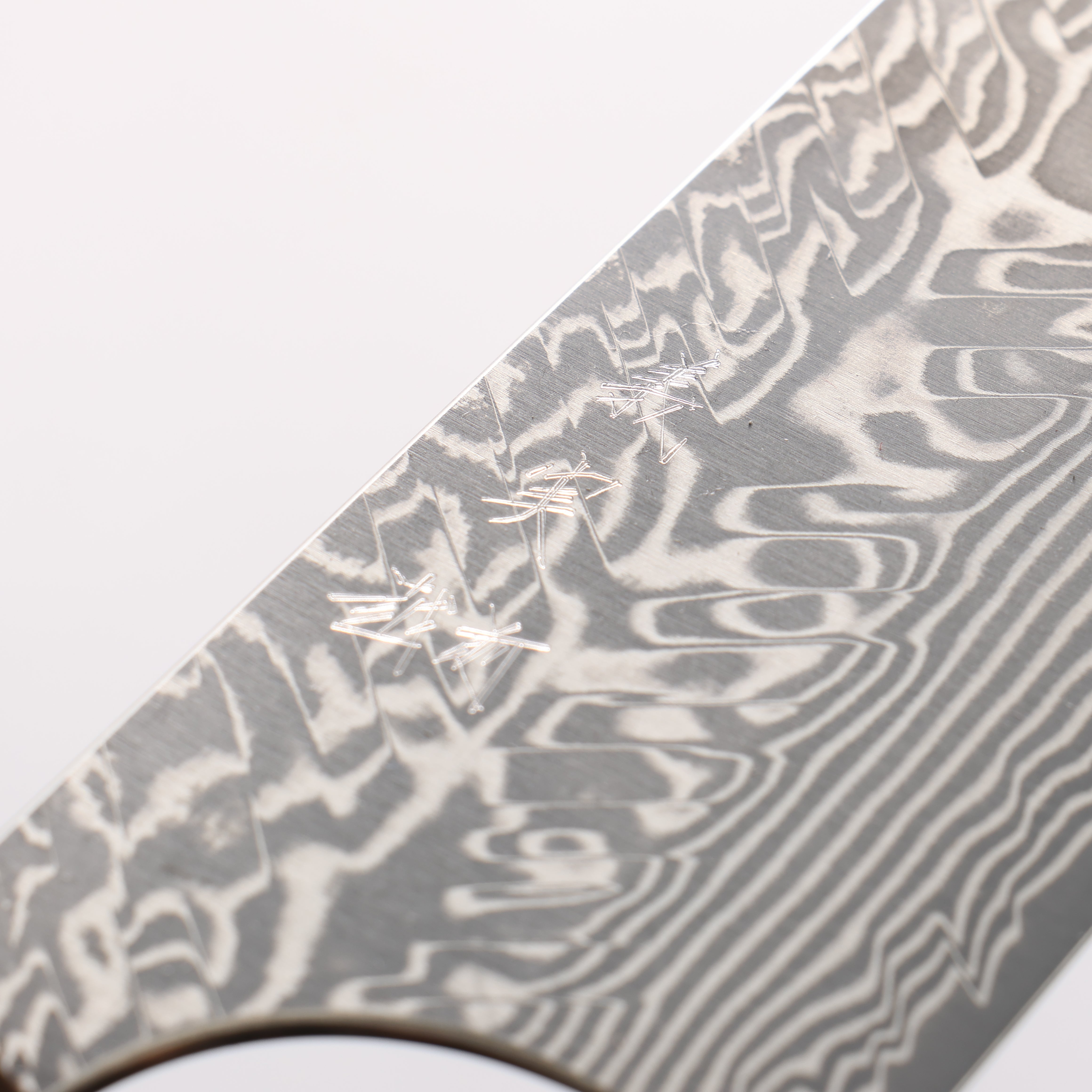 Yoshimi Kato SG2 Black Damascus Gyuto 210mm Stabilized Birch with Black Resin Handle - Seisuke Knife