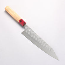  Yoshimi Kato SPG STRIX Hammered (V) Kiritsuke Gyuto 210mm Olive Tree (ferrule: Red Turquoise) Handle - Seisuke Knife