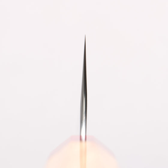 Yoshimi Kato SPG STRIX Hammered (V) Kiritsuke Gyuto 210mm Olive Tree (ferrule: Red Turquoise) Handle - Seisuke Knife