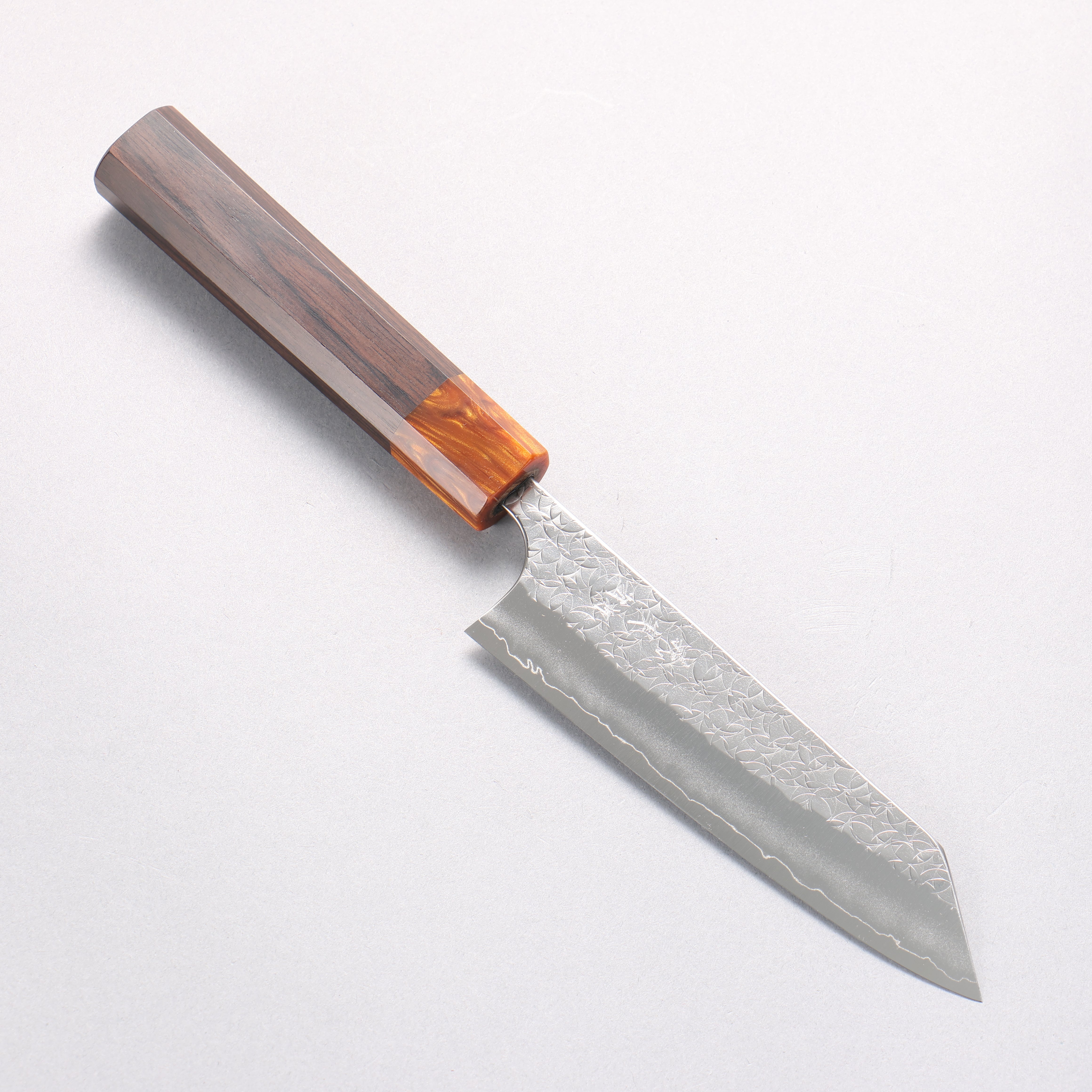 Yoshimi Kato Minamo SG2 Hammered Small Bunka 130mm Ebony (ferrule: Orange Resin) Handle - Seisuke Knife
