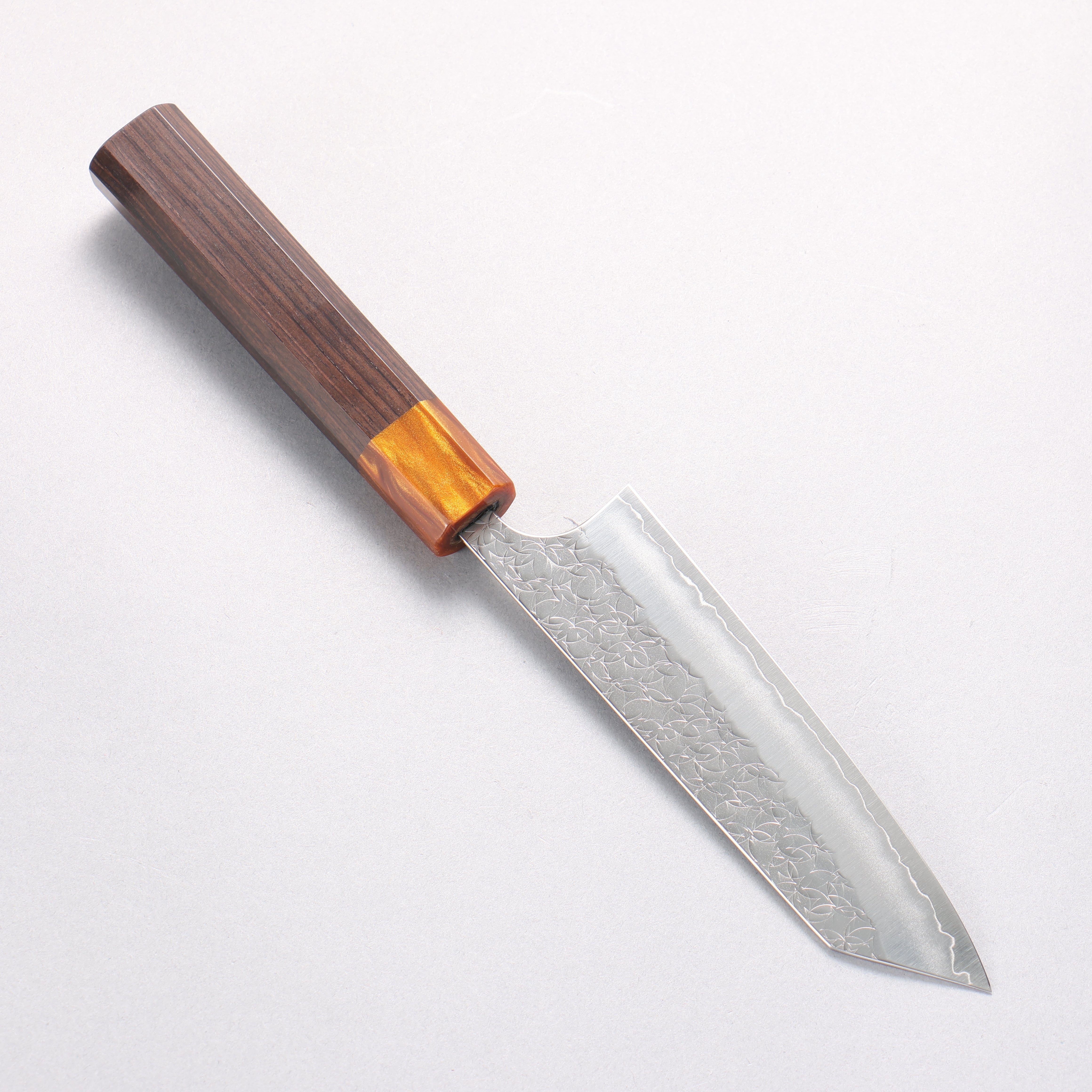 Yoshimi Kato Minamo SG2 Hammered Small Bunka 130mm Ebony (ferrule: Orange Resin) Handle - Seisuke Knife