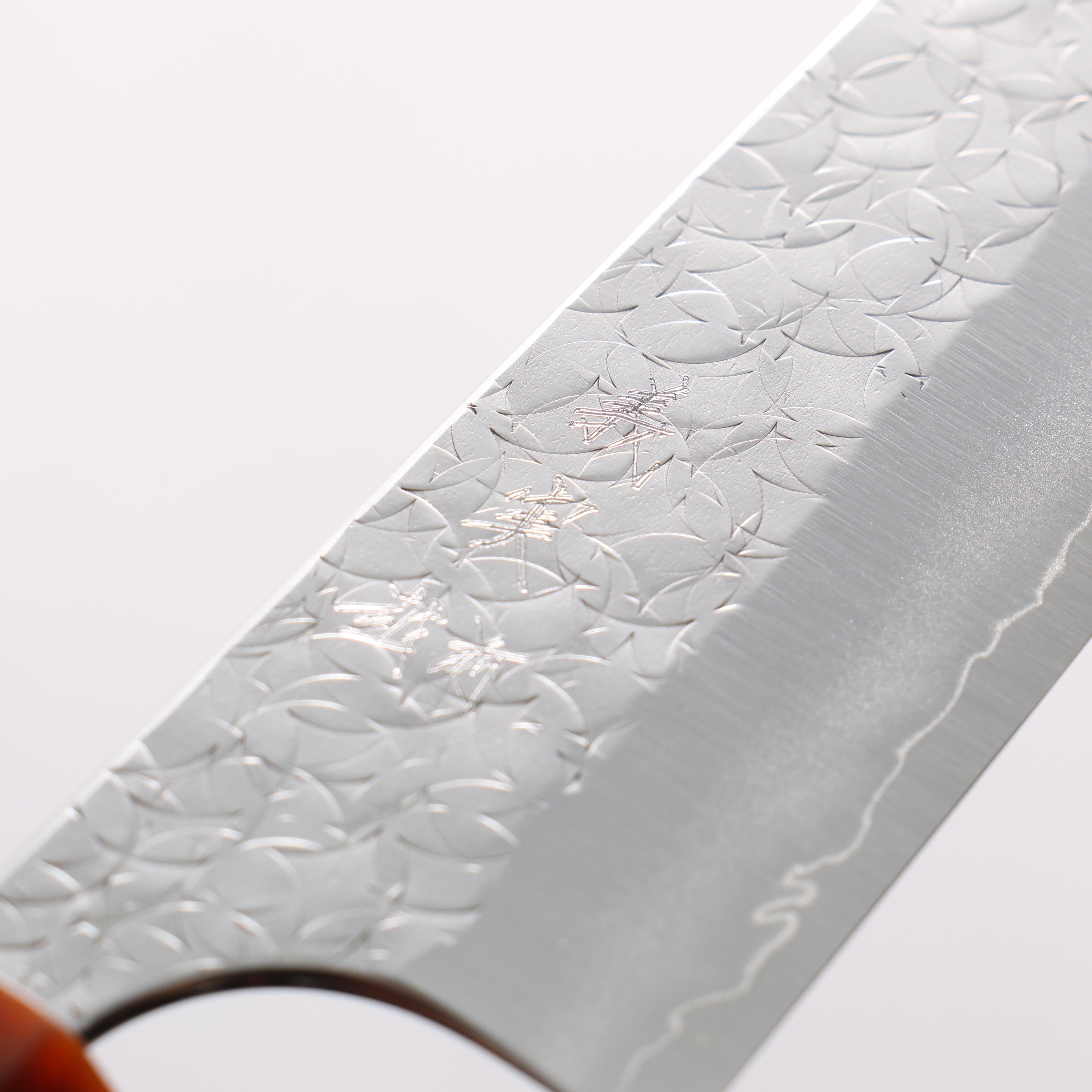 Yoshimi Kato Minamo SG2 Hammered Small Bunka 130mm Ebony (ferrule: Orange Resin) Handle - Seisuke Knife