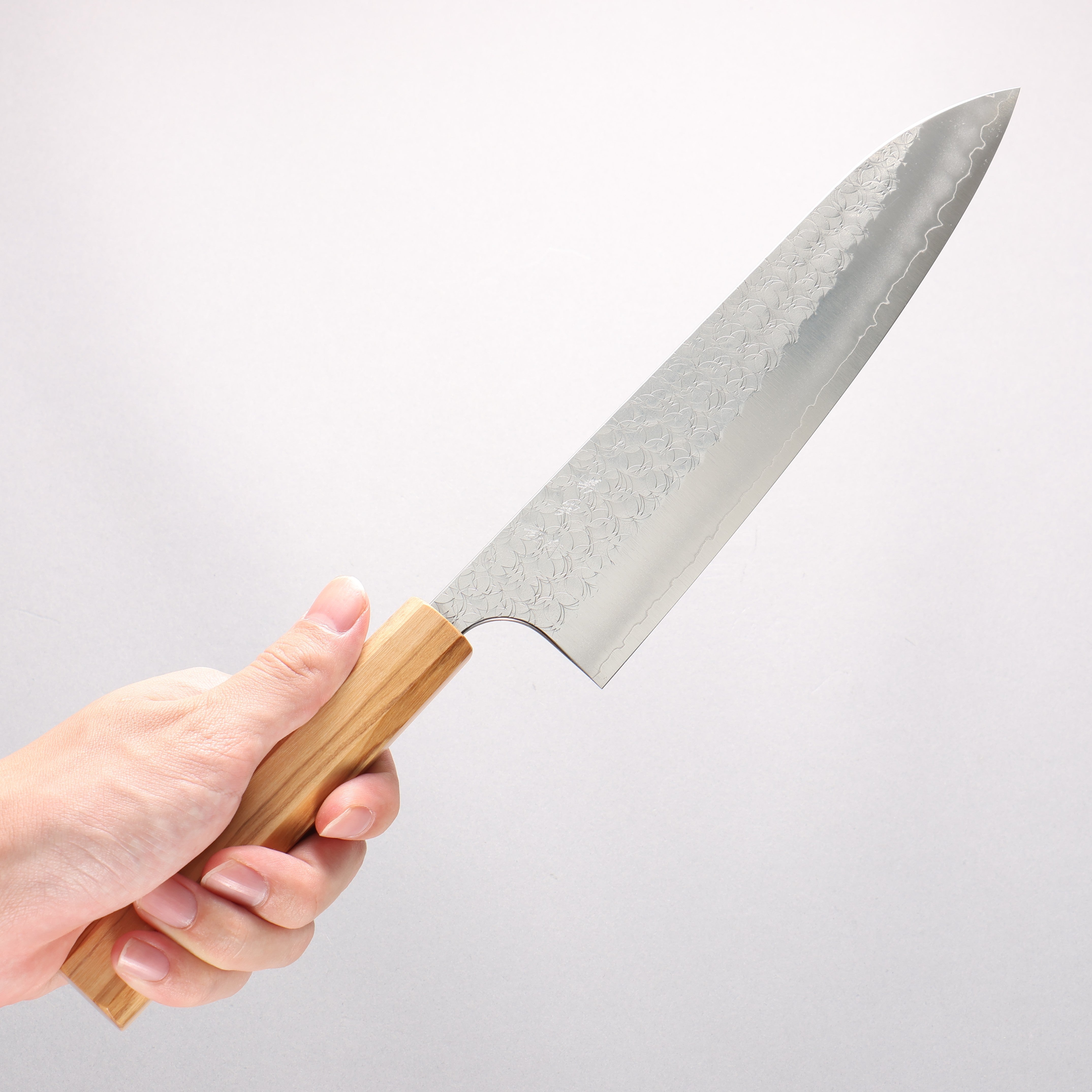 Yoshimi Kato Minamo SG2 Hammered Gyuto 210mm Olive tree Handle - Seisuke Knife