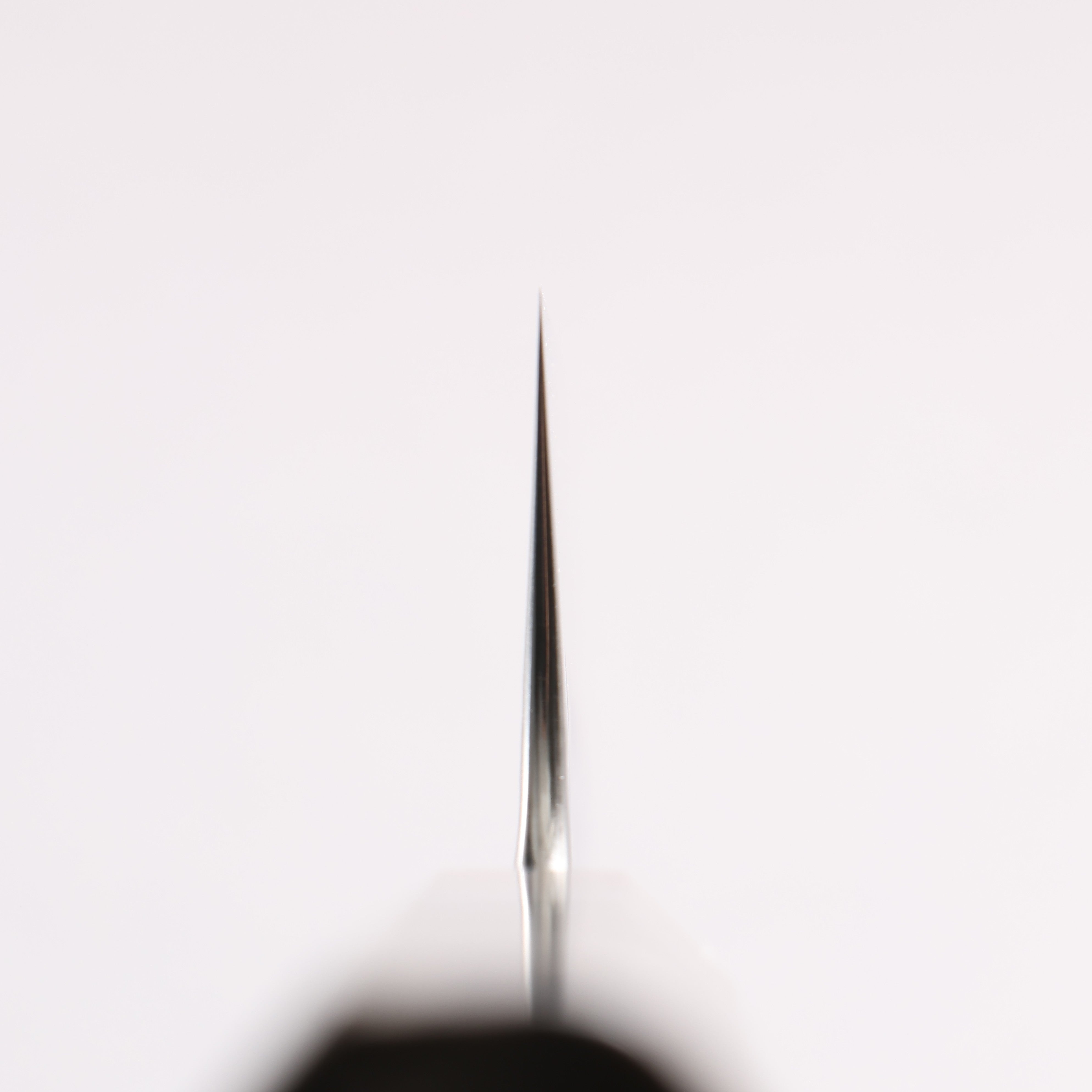 Yoshimi Kato Silver Steel No.3 Hammered(Maru) Migaki Finished Santoku 170mm Stabilized Birch with Black Resin Handle - Seisuke Knife