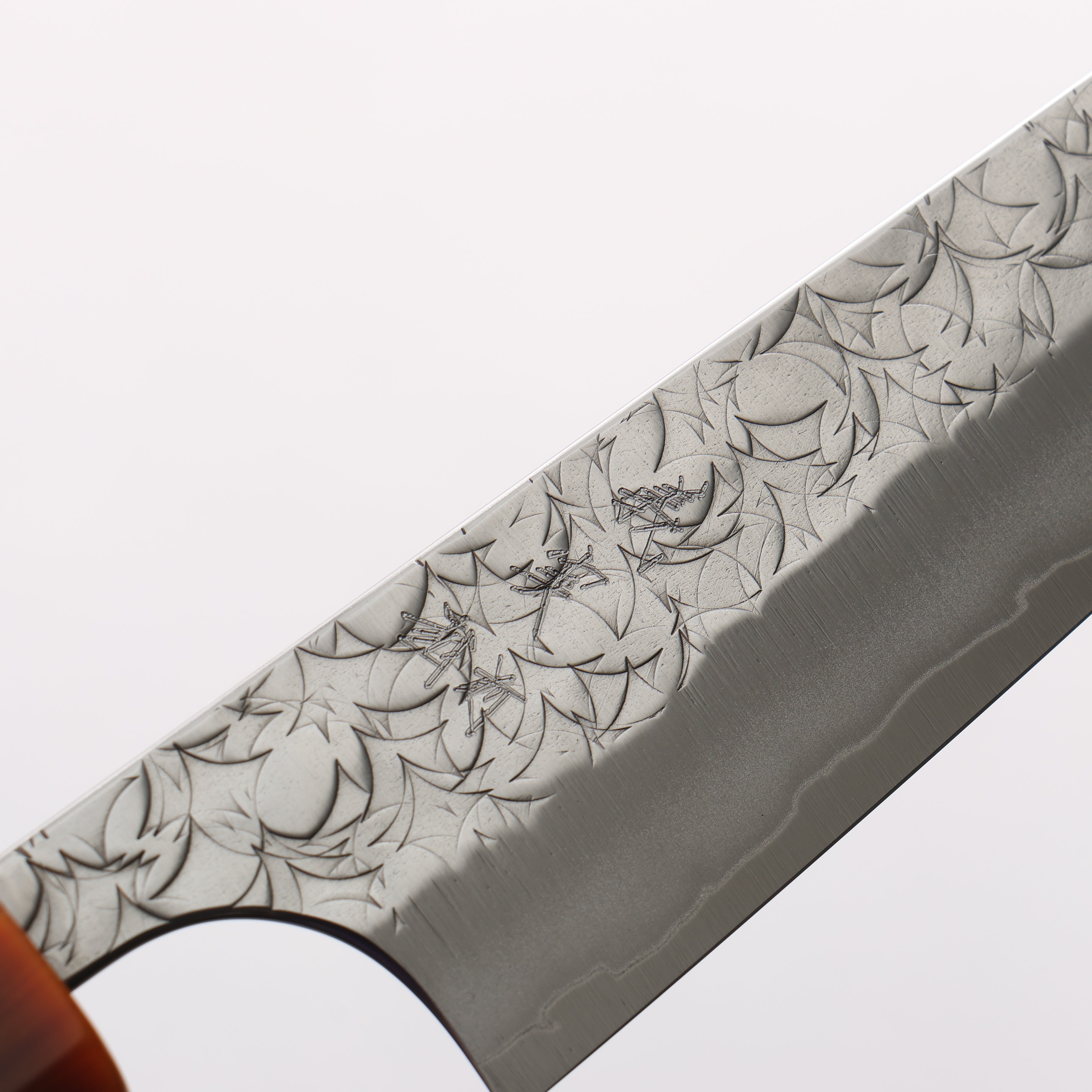 Yoshimi Kato Minamo SG2 Hammered Kiritsuke Petty-Utility 120mm Ebony (ferrule: Orange Resin) Handle - Seisuke Knife