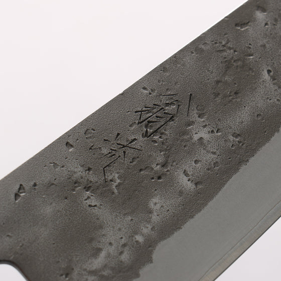 Oul SLD Nashiji Bunka 170mm Baikoku Soot Black Oak Handle - Seisuke Knife