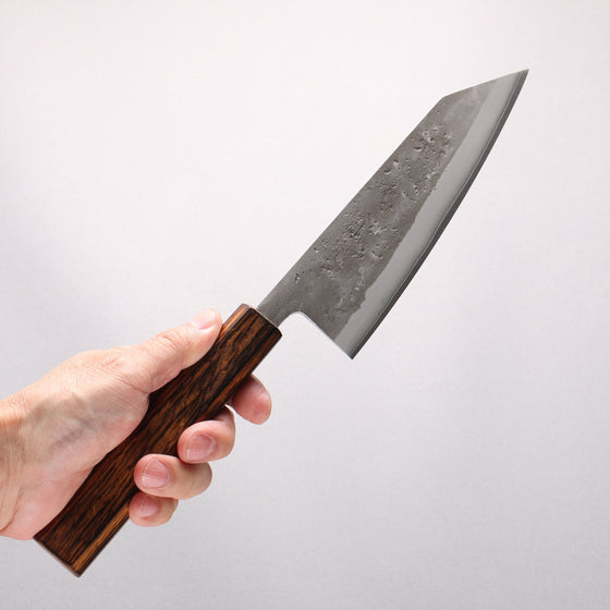 Oul SLD Nashiji Bunka 170mm Baikoku Soot Black Oak Handle - Seisuke Knife