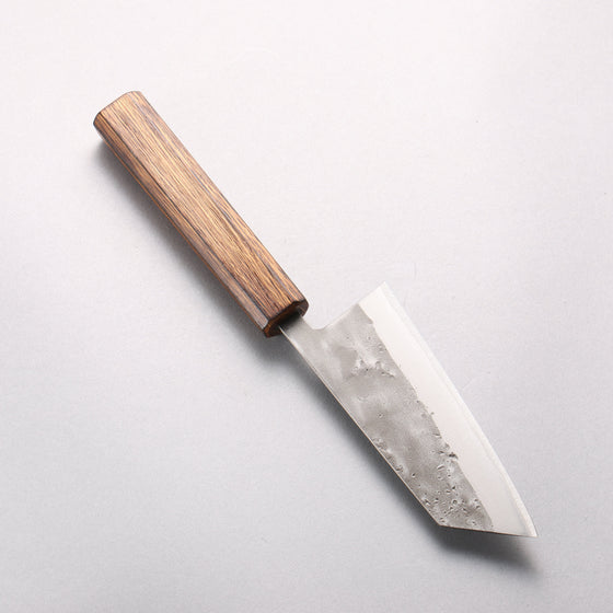 Oul SLD Nashiji Small Bunka 125mm Oak Baikoku Soot Black Oak Handle - Seisuke Knife