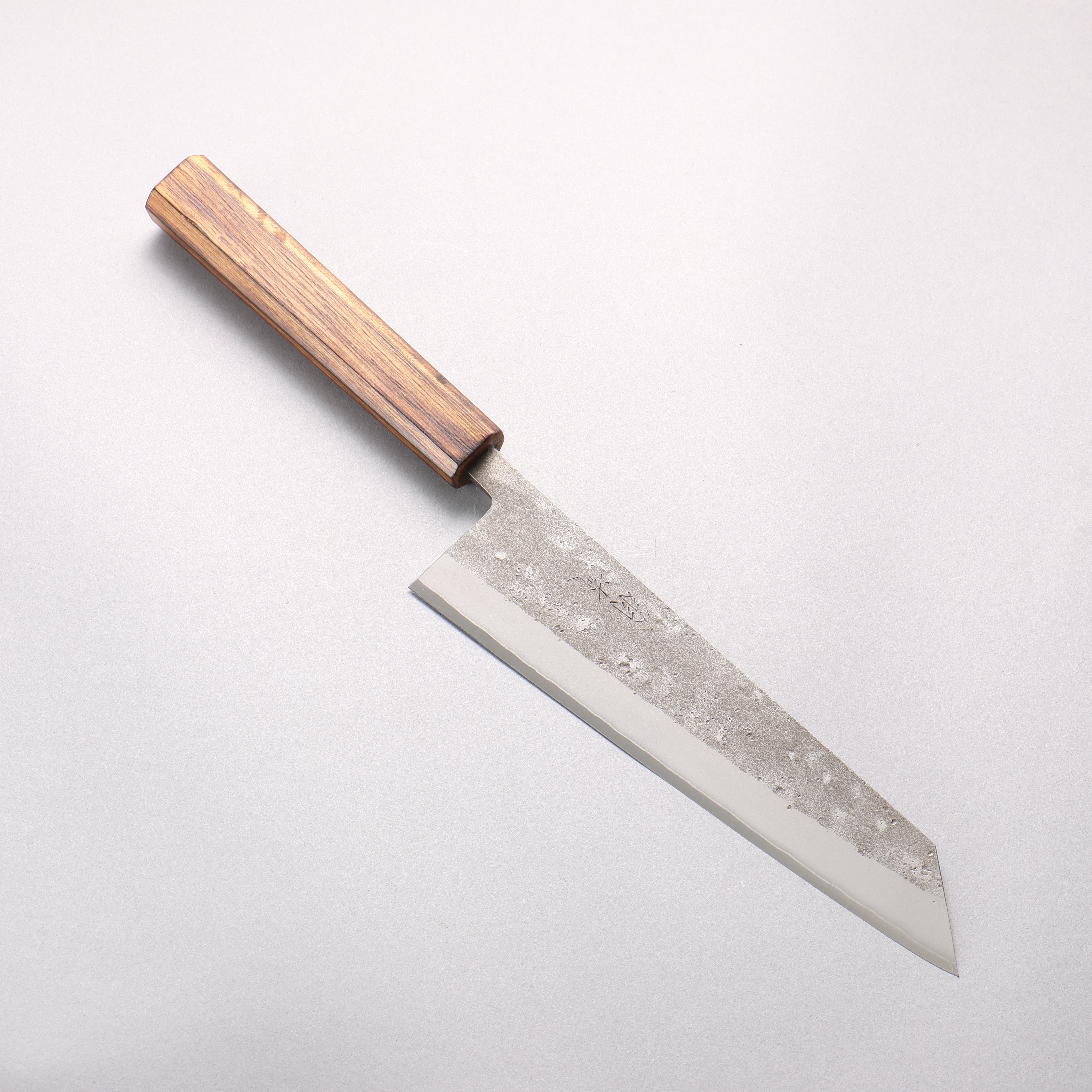 Oul SLD Nashiji Kiritsuke Gyuto 200mm Baikoku Soot Black Oak Handle - Seisuke Knife