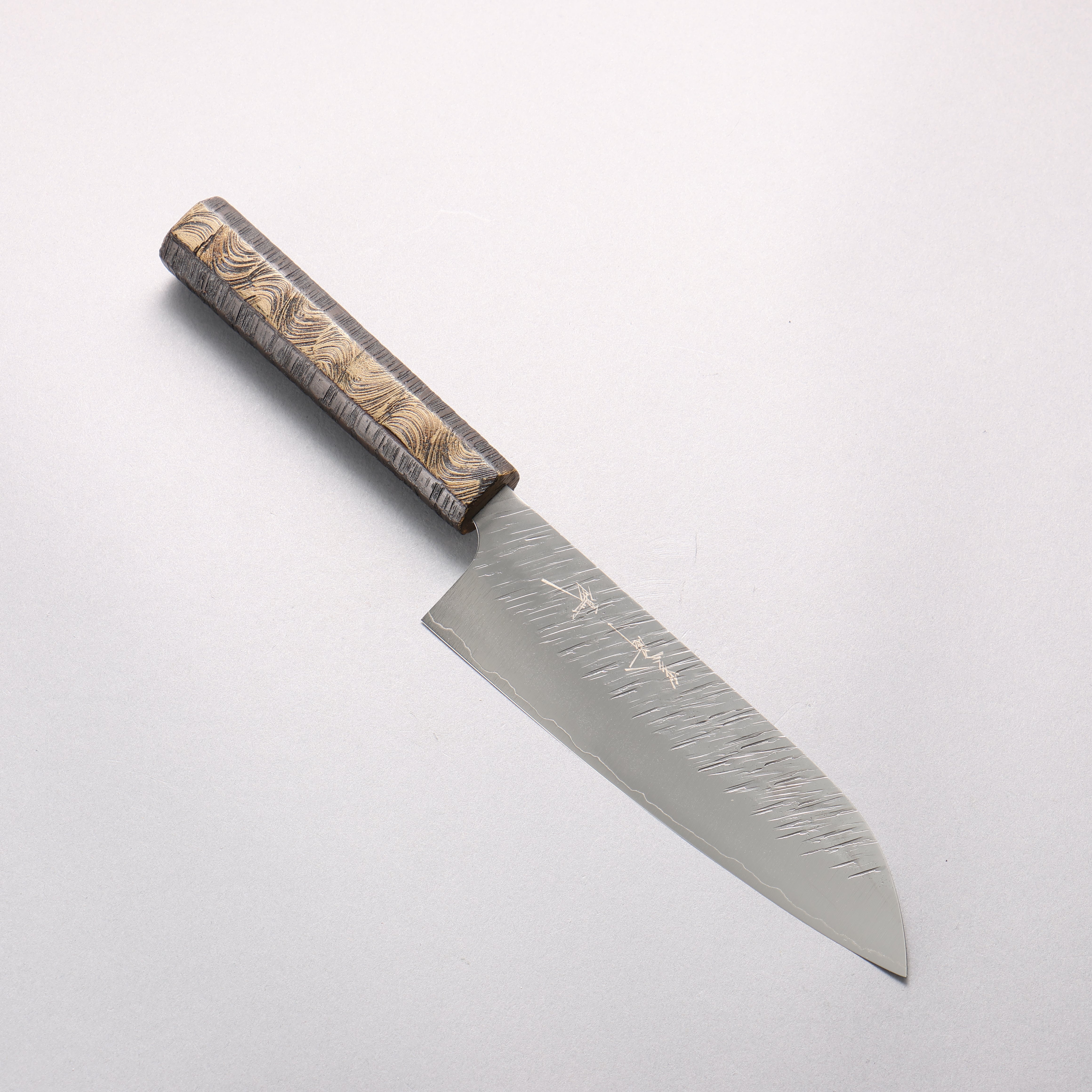 Yu Kurosaki Fujin SG2 Hammered Santoku 170mm Gold Lacquered Handle - Seisuke Knife