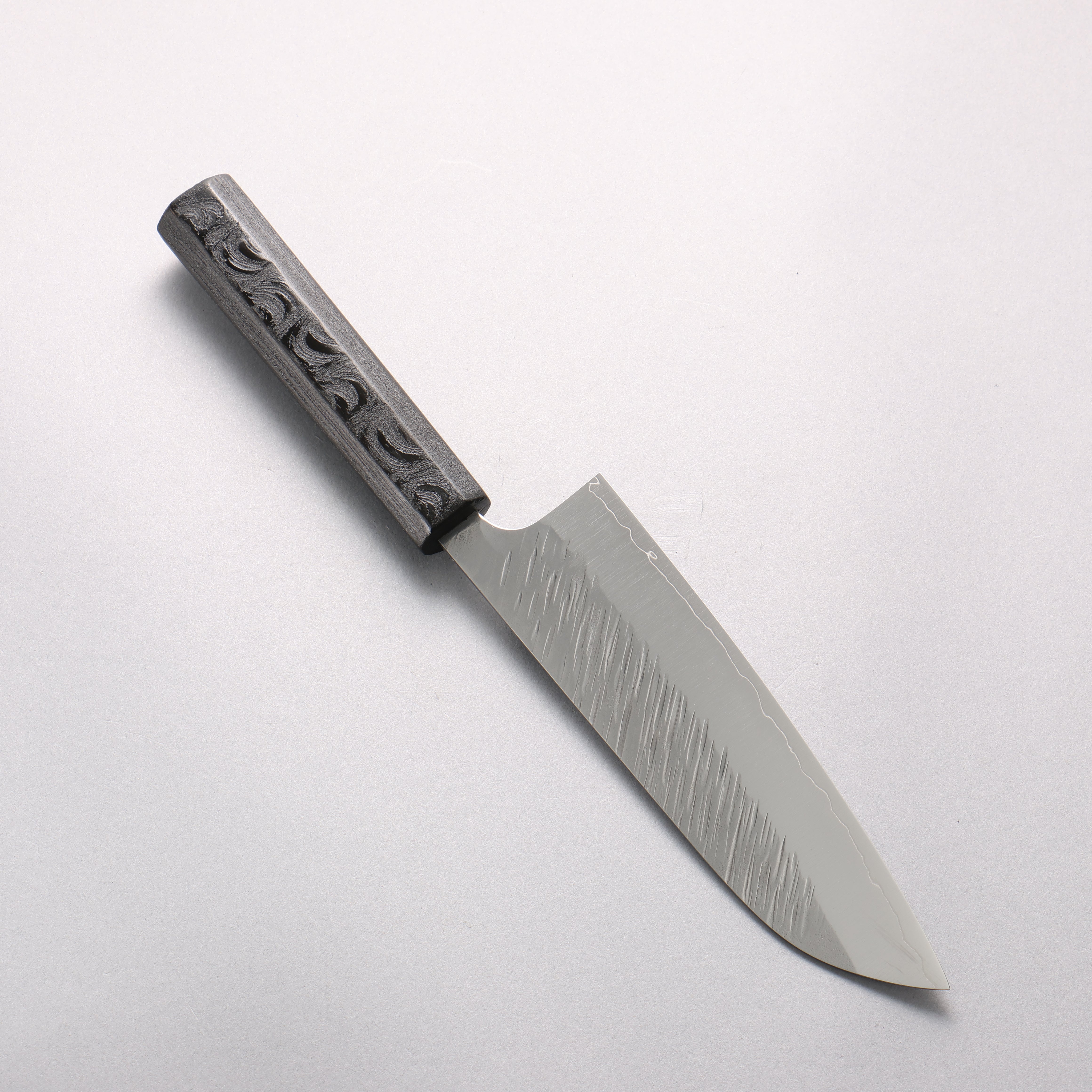 Yu Kurosaki Fujin SG2 Hammered Santoku 170mm Black Lacquered Handle - Seisuke Knife
