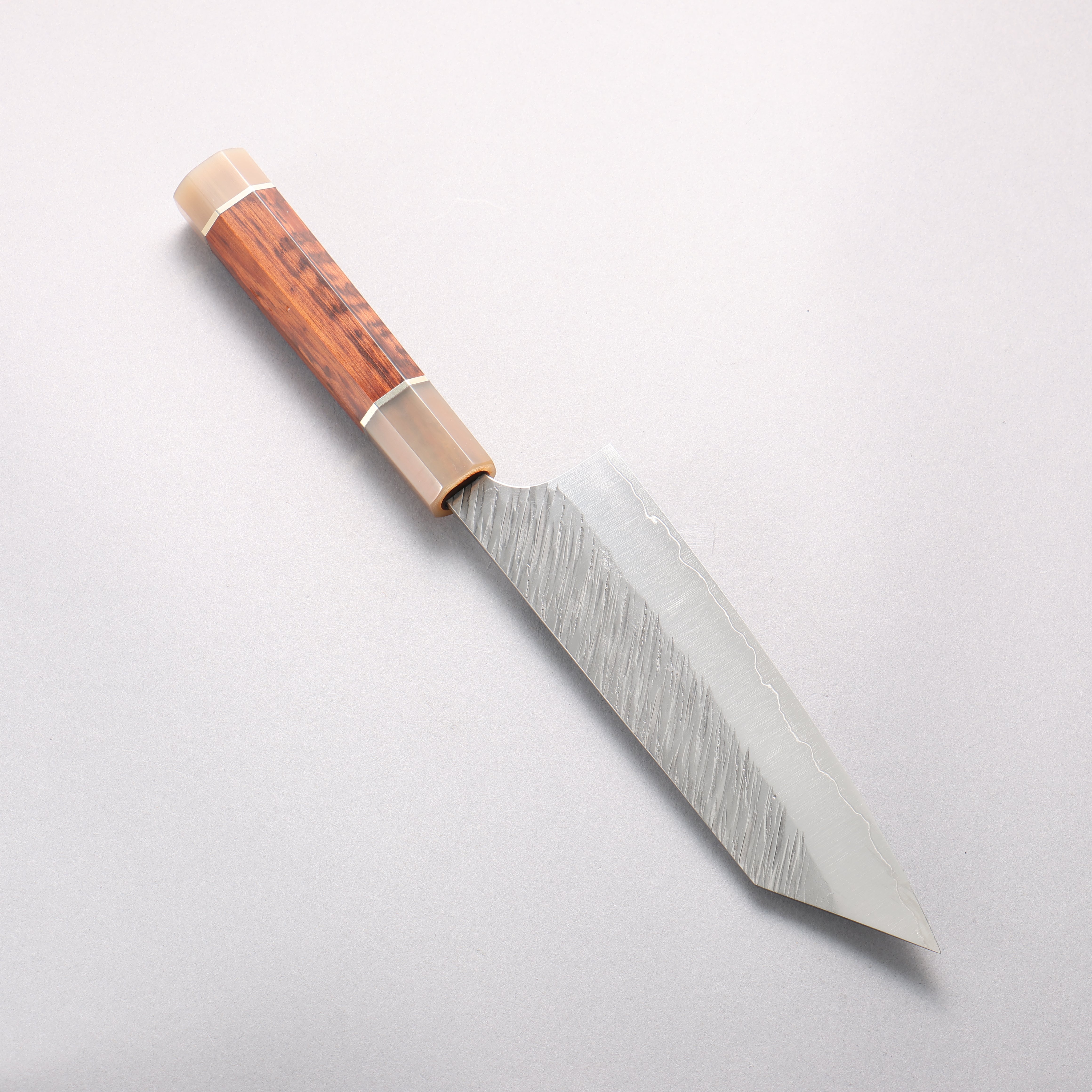 Yu Kurosaki Fujin SG2 Hammered Bunka 170mm Snakewood & Double Marbled Horn Handle - Seisuke Knife