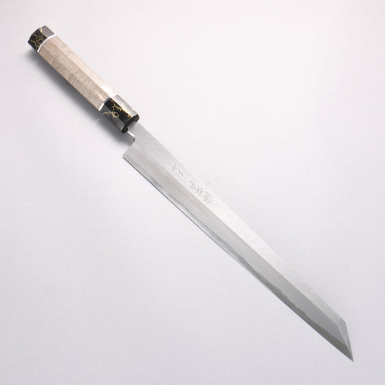 Sakai Takayuki Byakko White Steel No.1 Kiritsuke Yanagiba 300mm Stabilized wood Handle with Sheath - Seisuke Knife