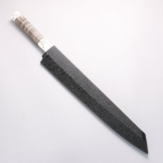 Sakai Takayuki Byakko White Steel No.1 Kiritsuke Yanagiba 300mm Stabilized wood Handle with Sheath - Seisuke Knife
