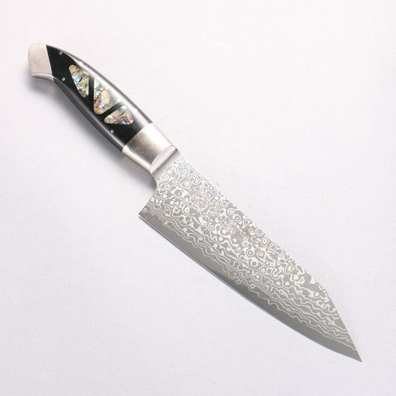 Kajin ZDP189 Damascus Migaki Finished Kiritsuke Santoku 165mm Abalone Inlay Handle - Seisuke Knife