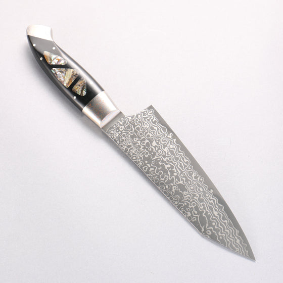 Kajin ZDP189 Damascus Migaki Finished Kiritsuke Santoku 165mm Abalone Inlay Handle - Seisuke Knife