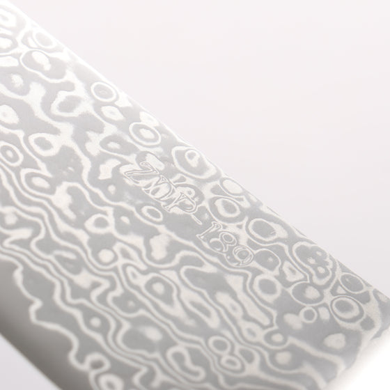 Kajin ZDP189 Damascus Migaki Finished Kiritsuke Gyuto 210mm Chinese Quince Burl Inlay Handle - Seisuke Knife