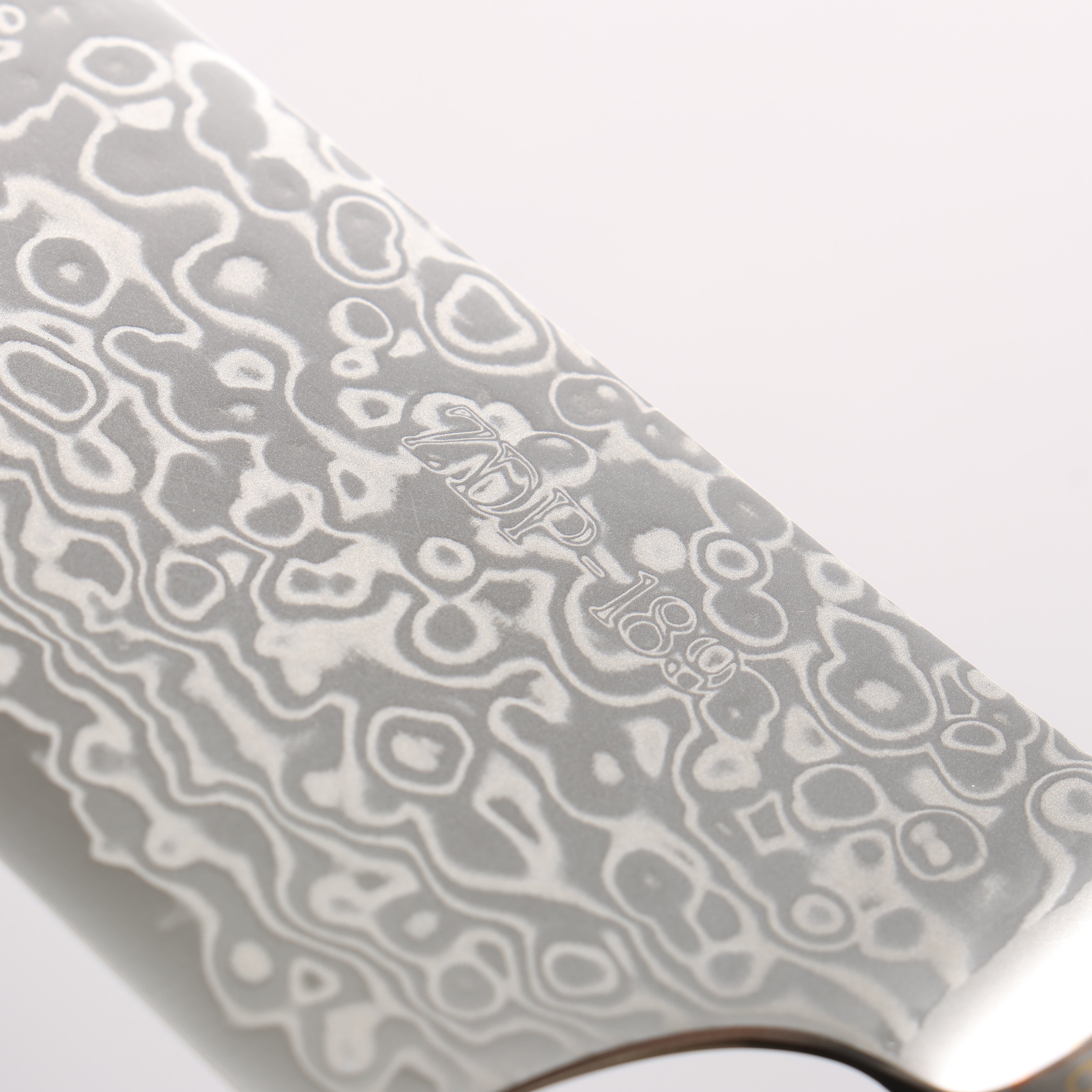 Kajin ZDP189 Damascus Migaki Finished Gyuto 210mm Chinese Quince Burl Inlay Handle - Seisuke Knife