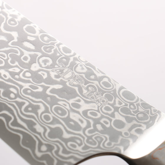 Kajin ZDP189 Damascus Migaki Finished Kiritsuke Santoku 165mm Chinese Quince Burl Inlay Handle - Seisuke Knife