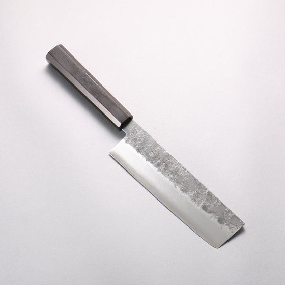 Seisuke Silver Steel No.3 Nashiji Nakiri 165mm Ebony Wood Handle - Seisuke Knife