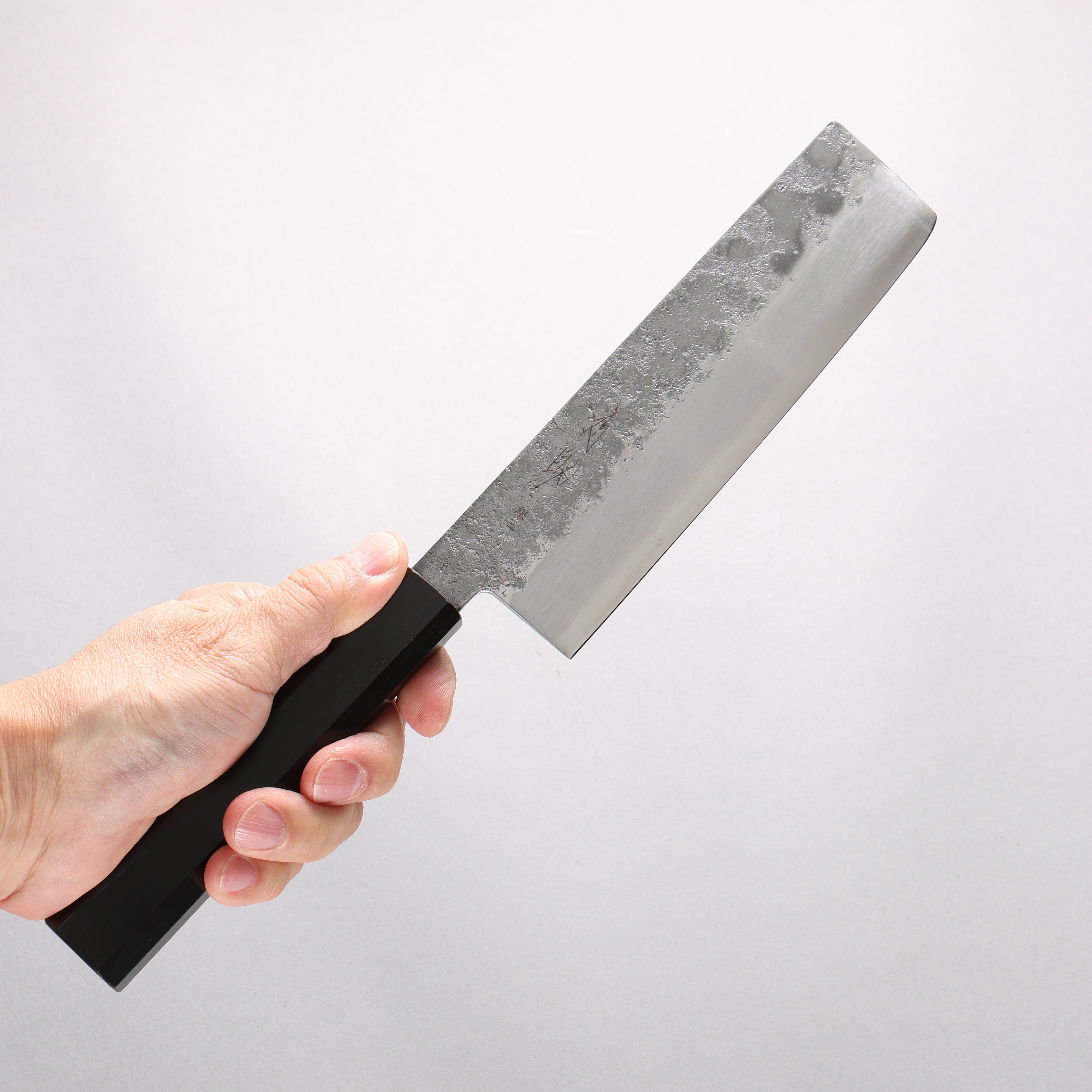 Seisuke Silver Steel No.3 Nashiji Nakiri 165mm Ebony Wood Handle - Seisuke Knife