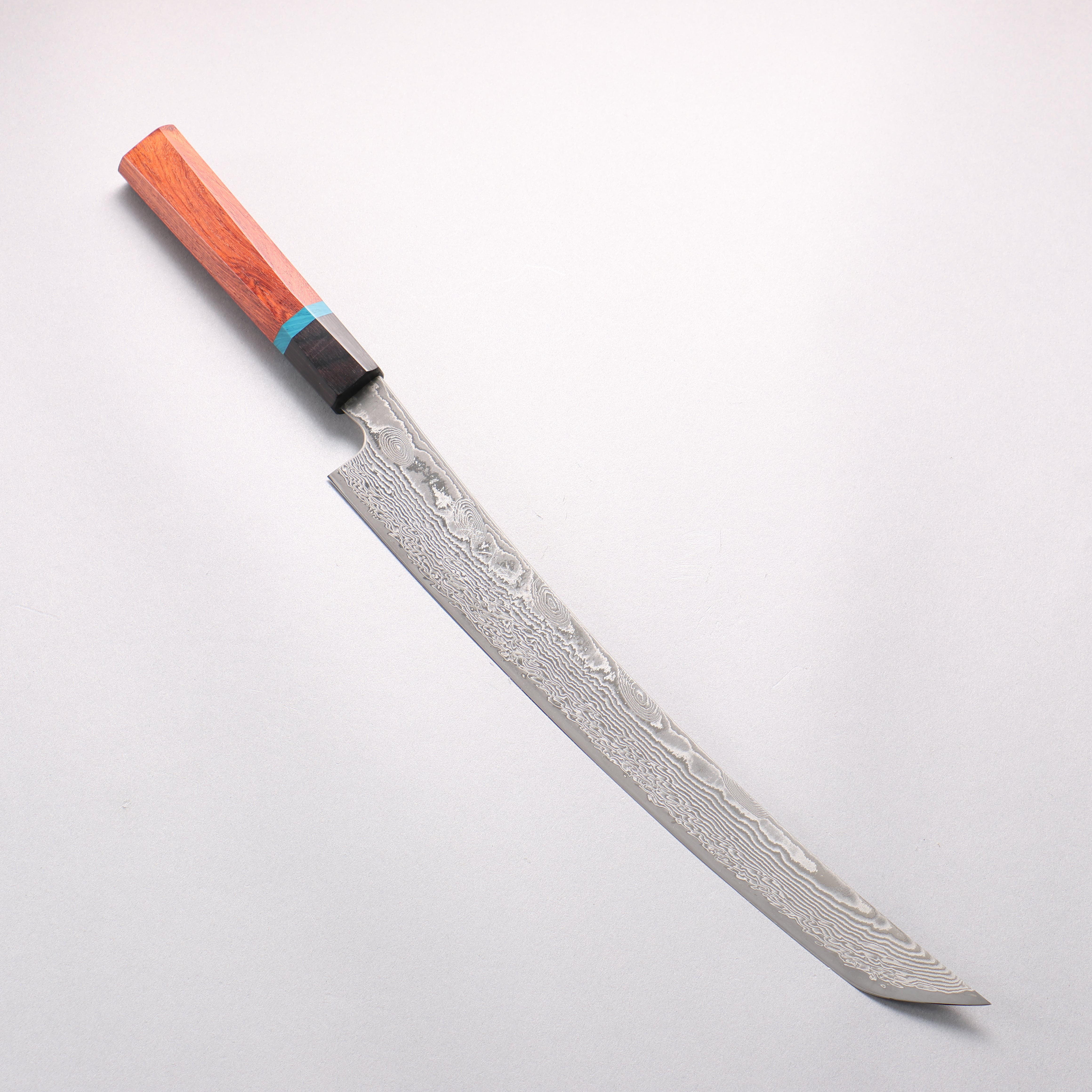 Ryusen Bonten Unryu Kai VG10 63 Layer Damascus Sujihiki 300mm Chinese Quince Handle - Seisuke Knife