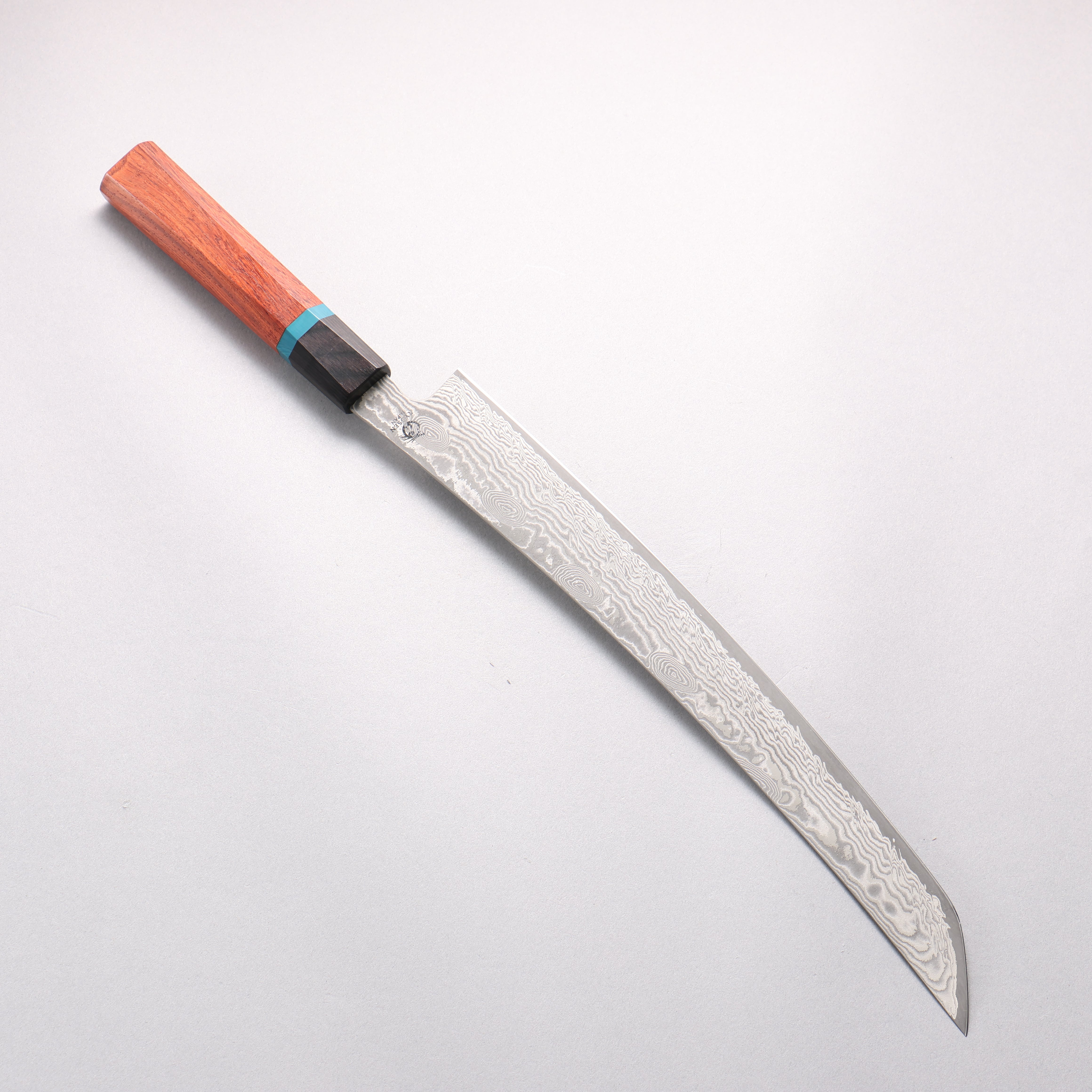 Ryusen Bonten Unryu Kai VG10 63 Layer Damascus Sujihiki 300mm Chinese Quince Handle - Seisuke Knife