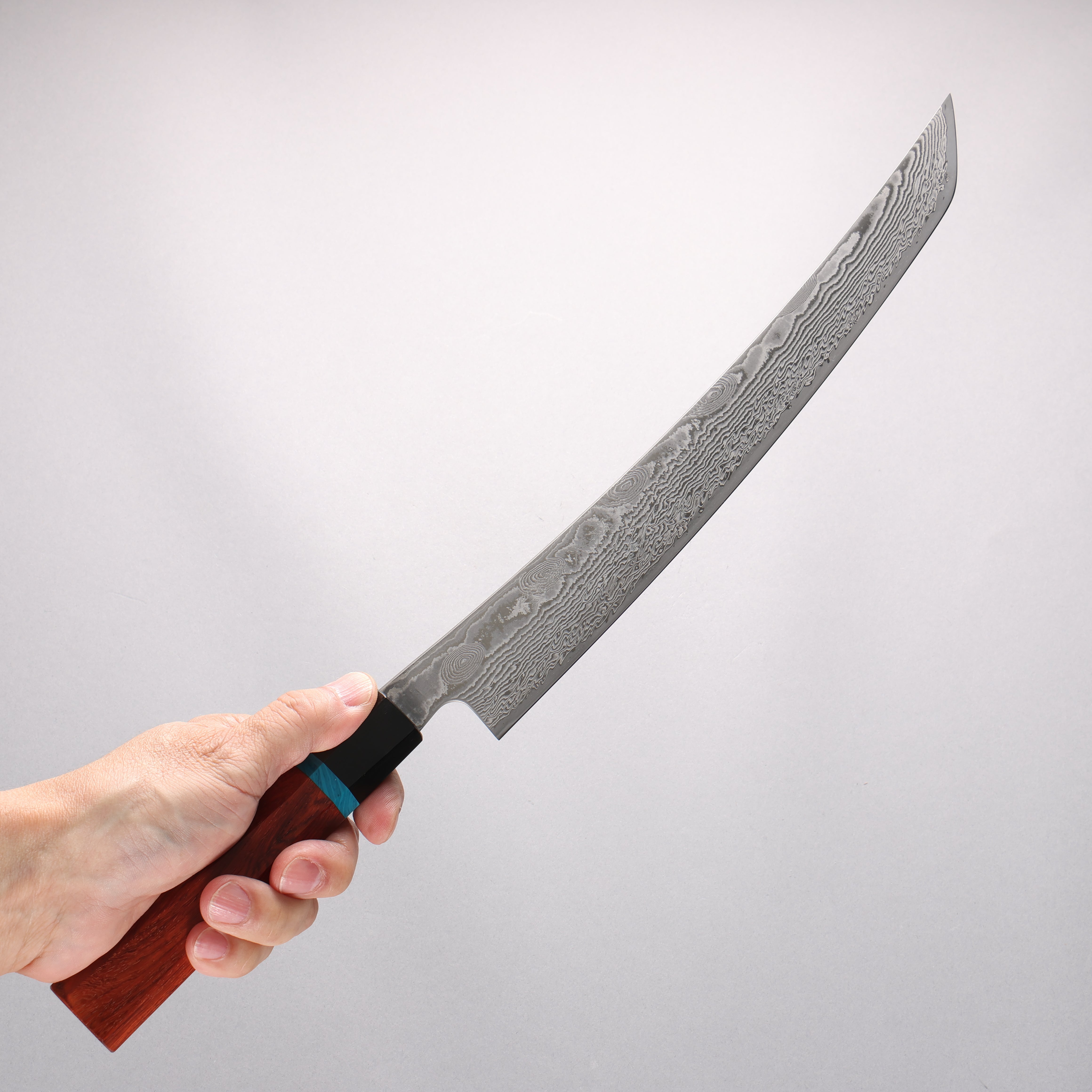Ryusen Bonten Unryu Kai VG10 63 Layer Damascus Sujihiki 300mm Chinese Quince Handle - Seisuke Knife