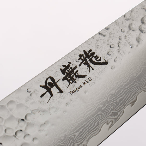 Ryusen Tanganryu VG10 67 Layer Damascus Gyuto 210mm Black Micarta Handle - Seisuke Knife